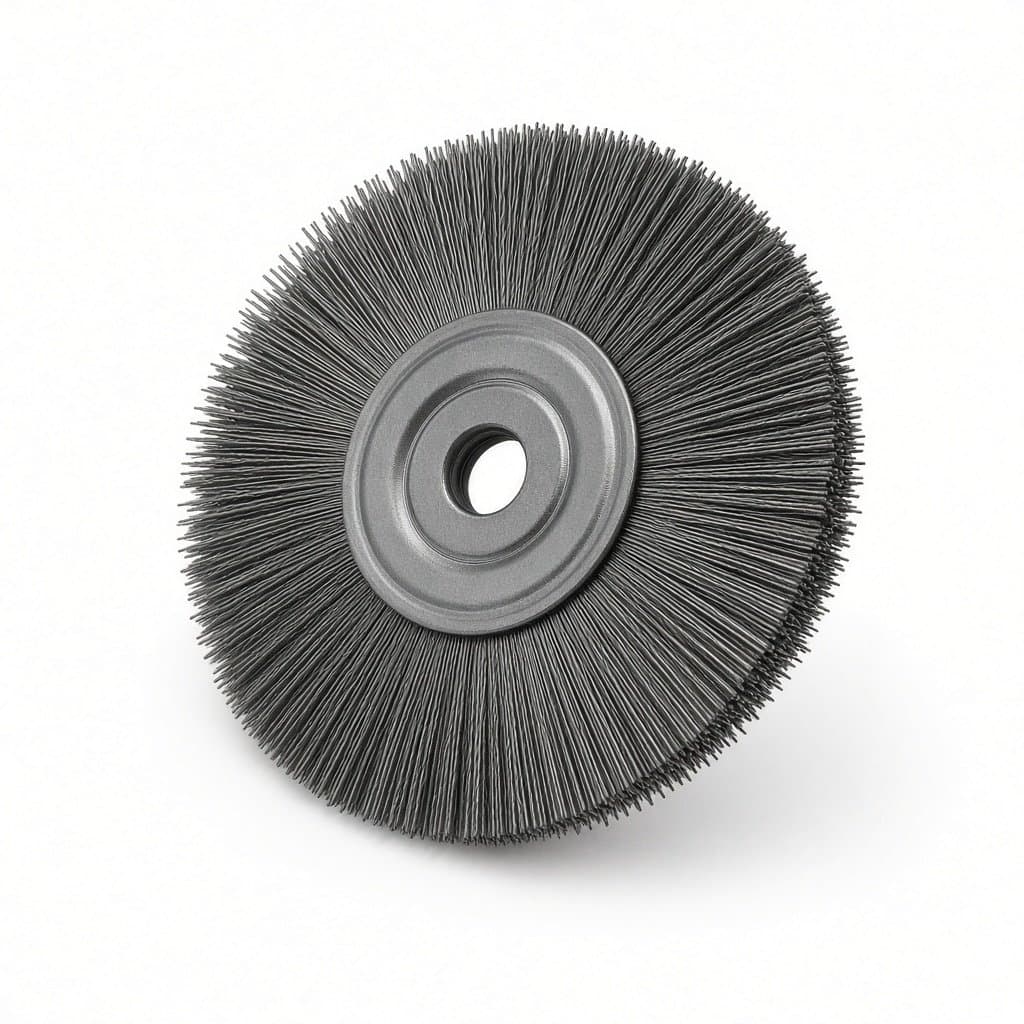 6" (150 mm) Stainless Steel Wire Wheel, 16 mm Arbor