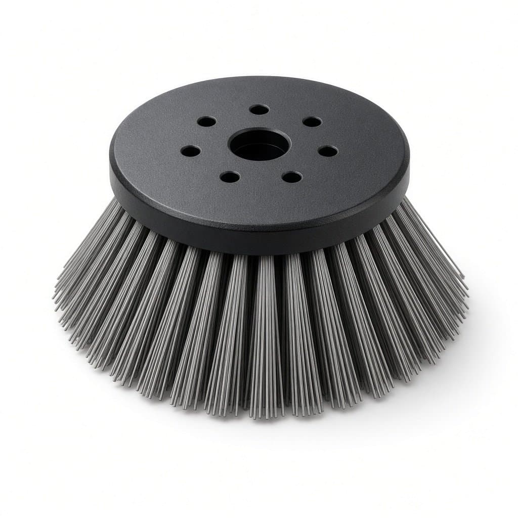 450 mm Side Brush for Ceksan Sweepers, 4-Row Flat Steel Wire