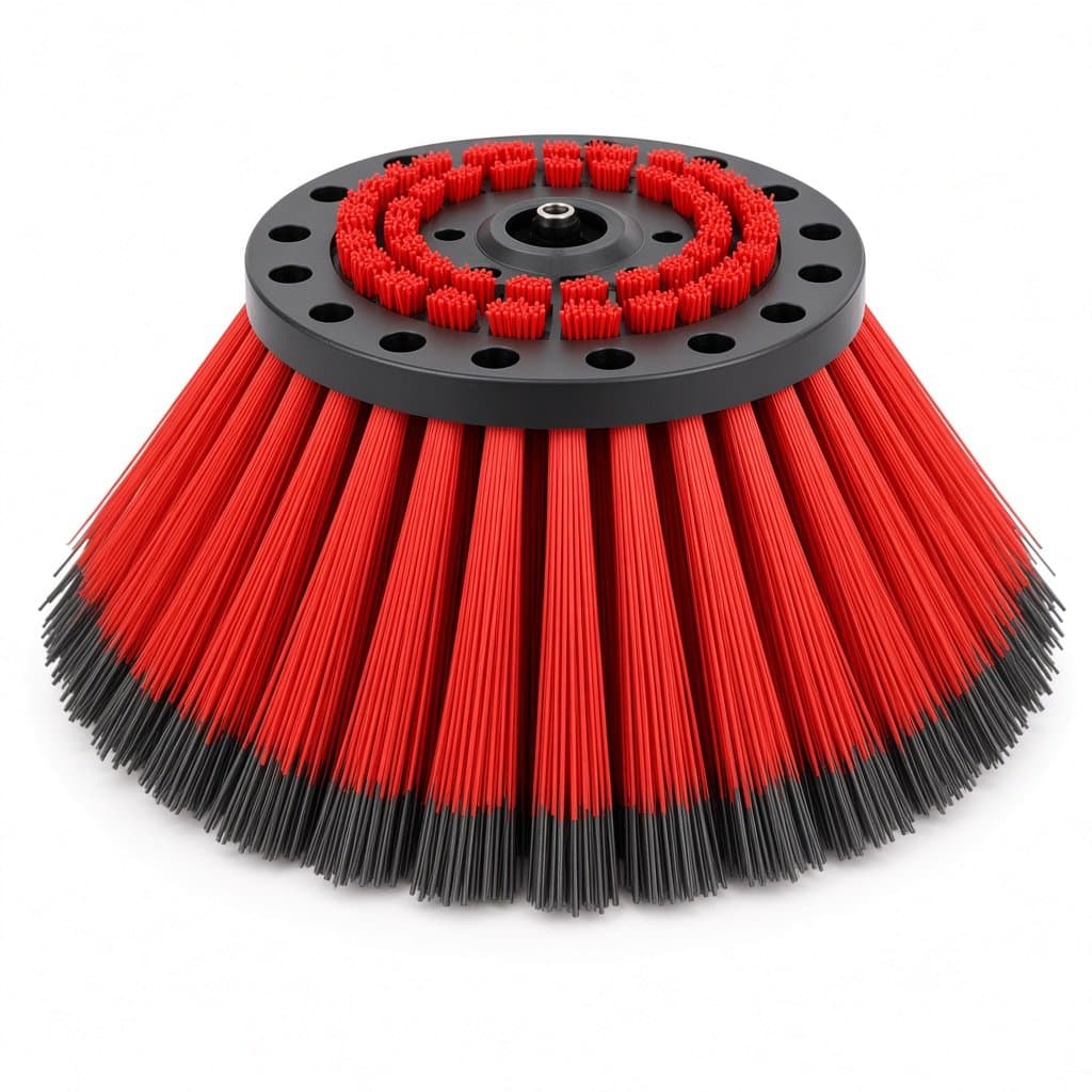 City Sweeper Side Broom, 700 mm, 3 Rows Poly + 1 Row Wire