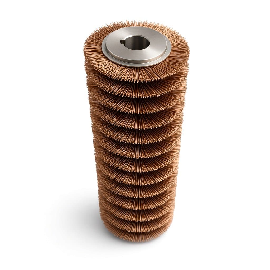 Shaftless Copper-Coated Wire Spiral Cylinder Brush (Bore Mount)