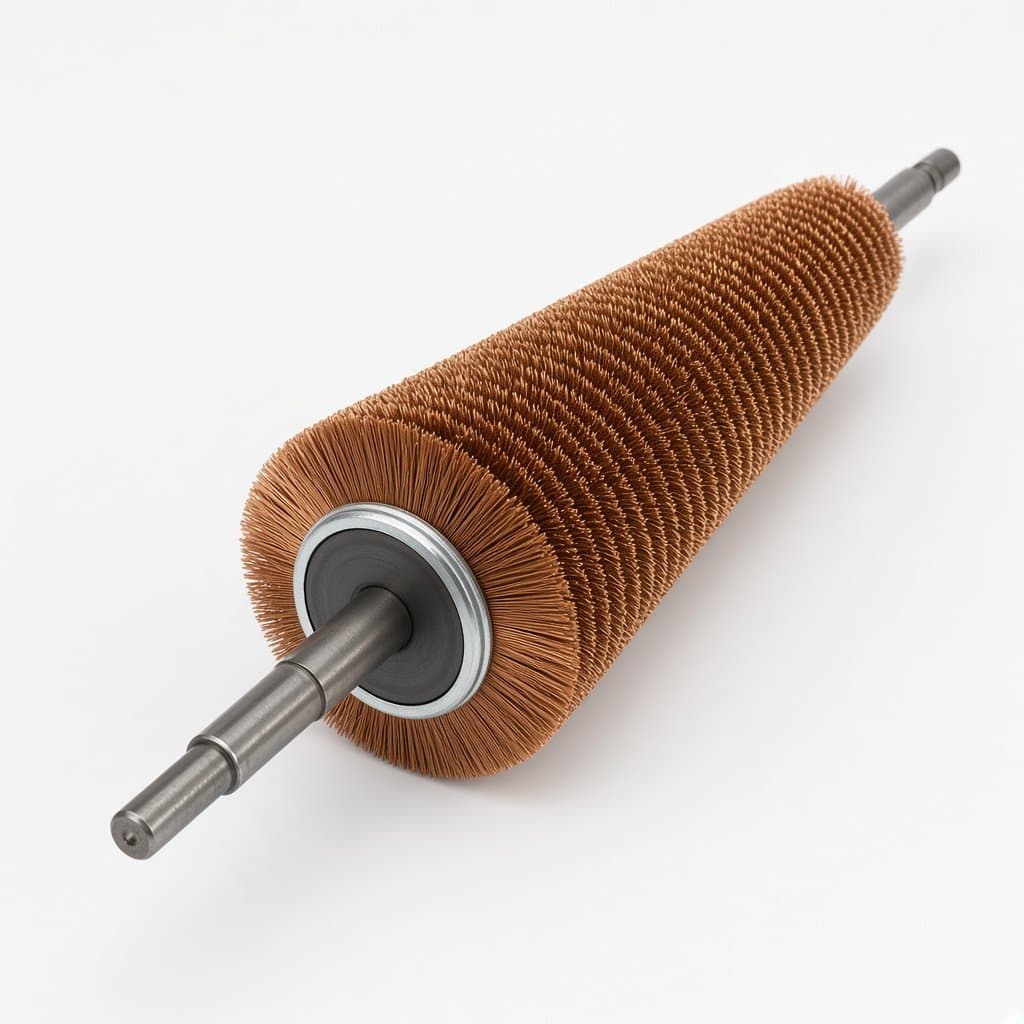 Copper-Coated Steel Wire Spiral Wound Roller Brush with Shaft