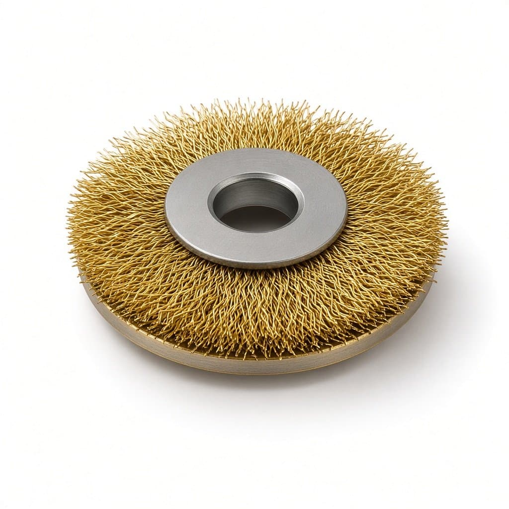 Crimped Brass Wire Wheel Brush, 100–300 mm