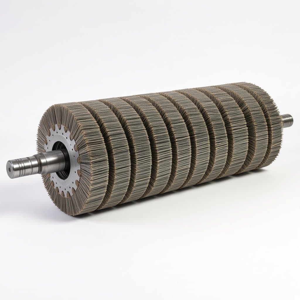 Disc-Type Abrasive Brush Roll for Steel Mill Lines