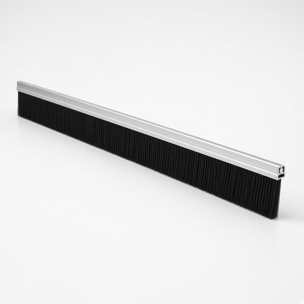 H-Type Aluminium Carrier Door Bottom Brush, 900 x 40 mm