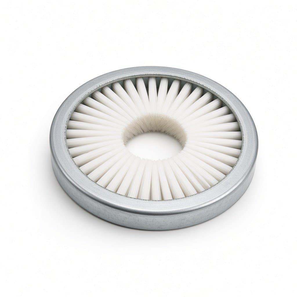 Inverted Bristle Disc Seal Brush, 100 mm Diameter, 25 mm Height