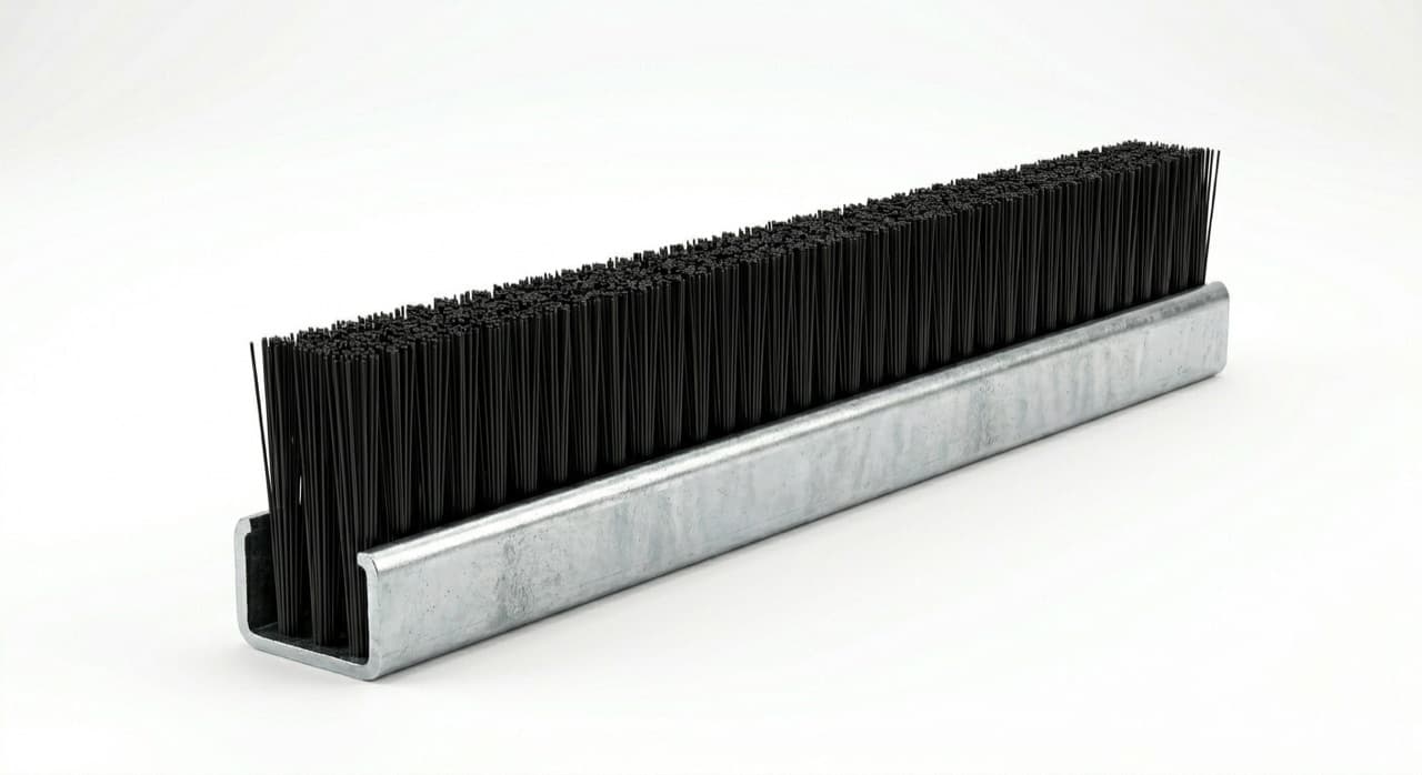 Metal-Channel Strip Brush
