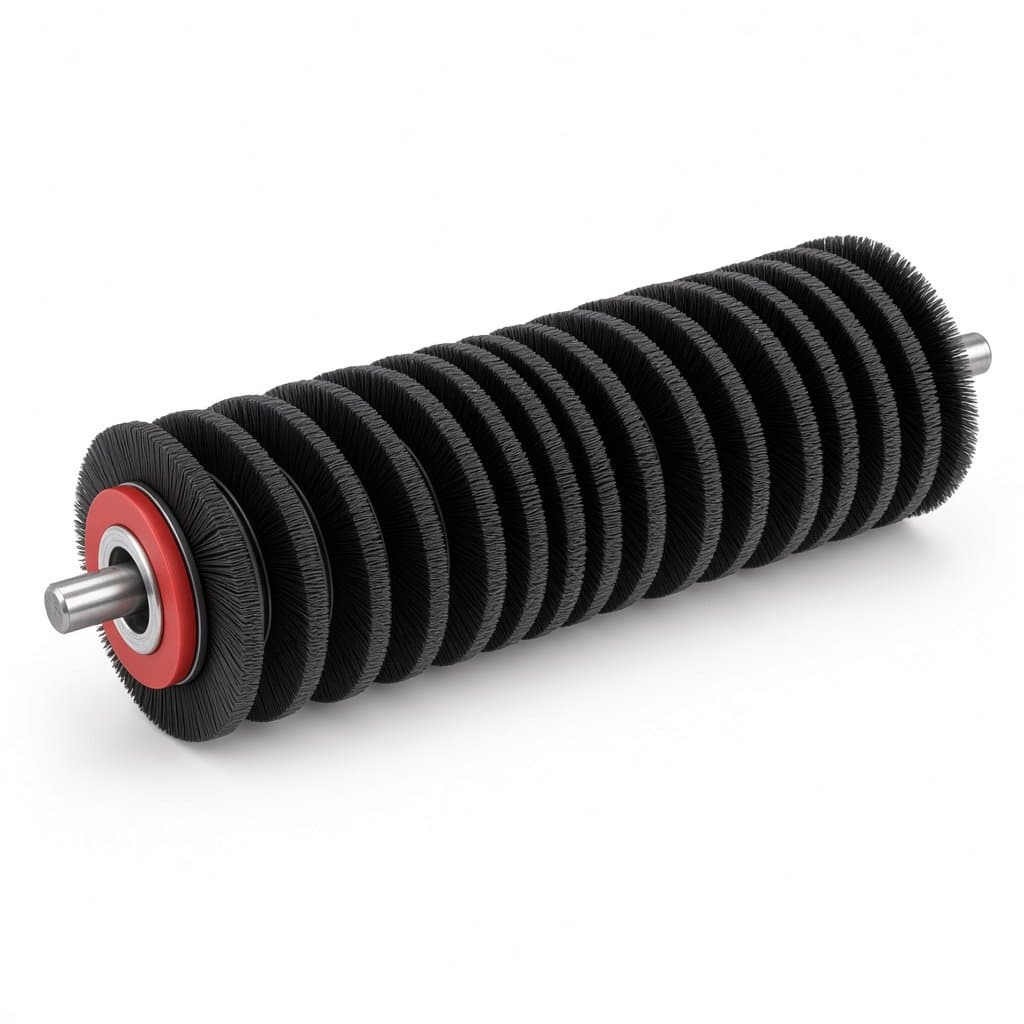 Modular Welded Spiral Strip Roller Brush (Replaceable Sections)