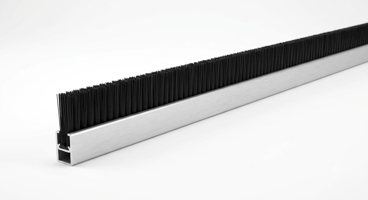 Aluminium + Nylon Door Brush Weatherstrip (72 in)