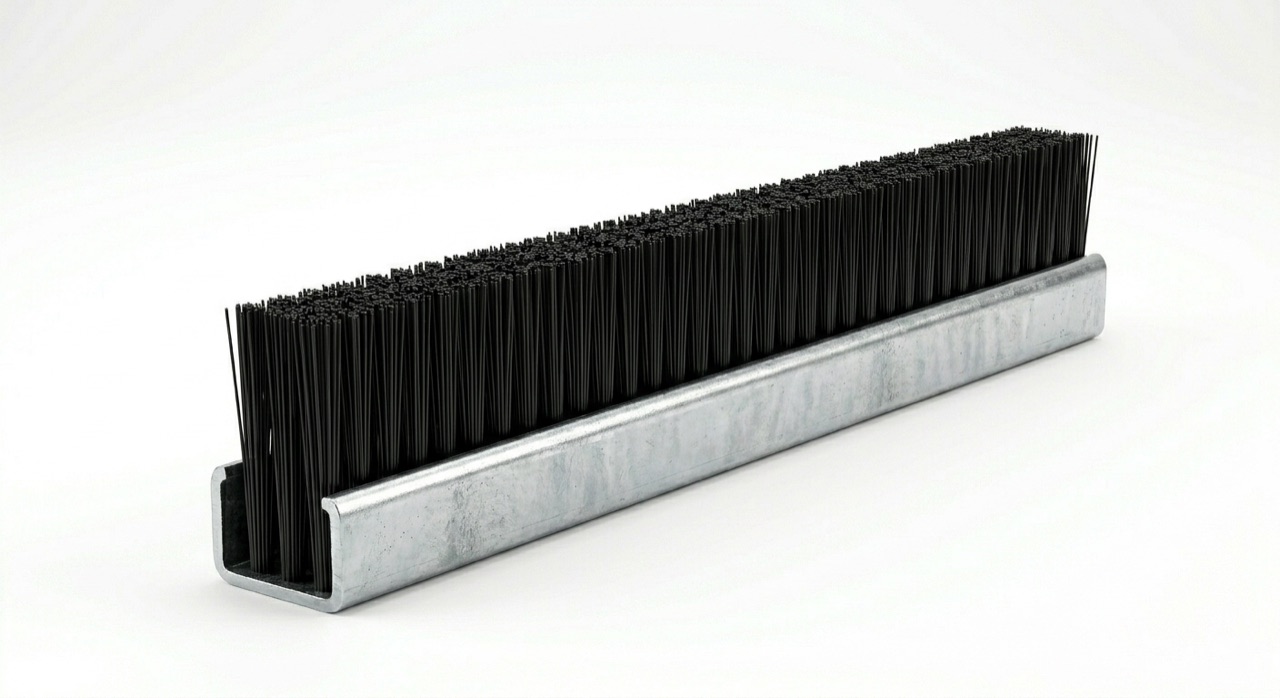 Metal-Channel Strip Brush